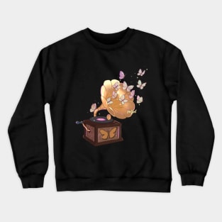 Butterfly Phonograph Crewneck Sweatshirt